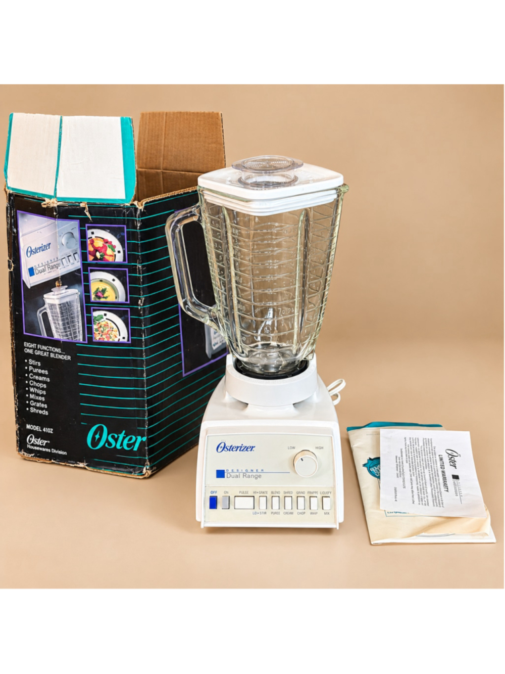 Vintage Oster Osterizer Designer Dual Range Blender Model 4102 NOS New Old Stock